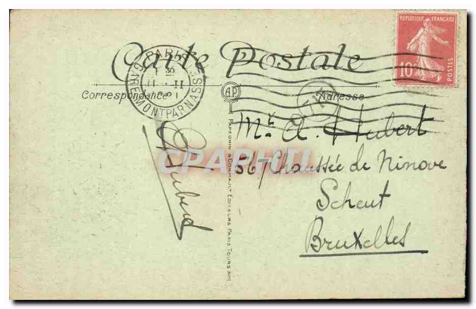 Paris CPA la conciergerie — Rückseite