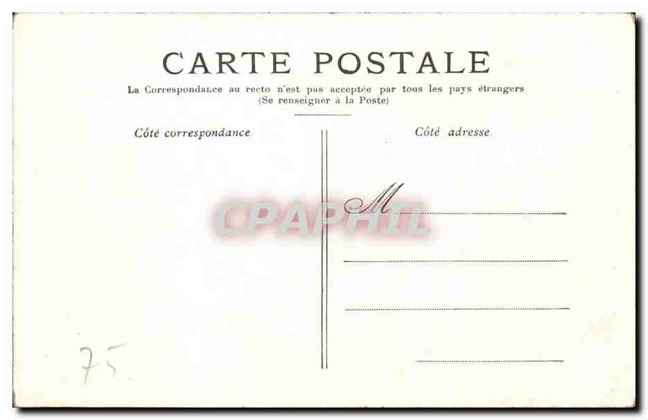 Paris CPA la conciergerie — Rückseite