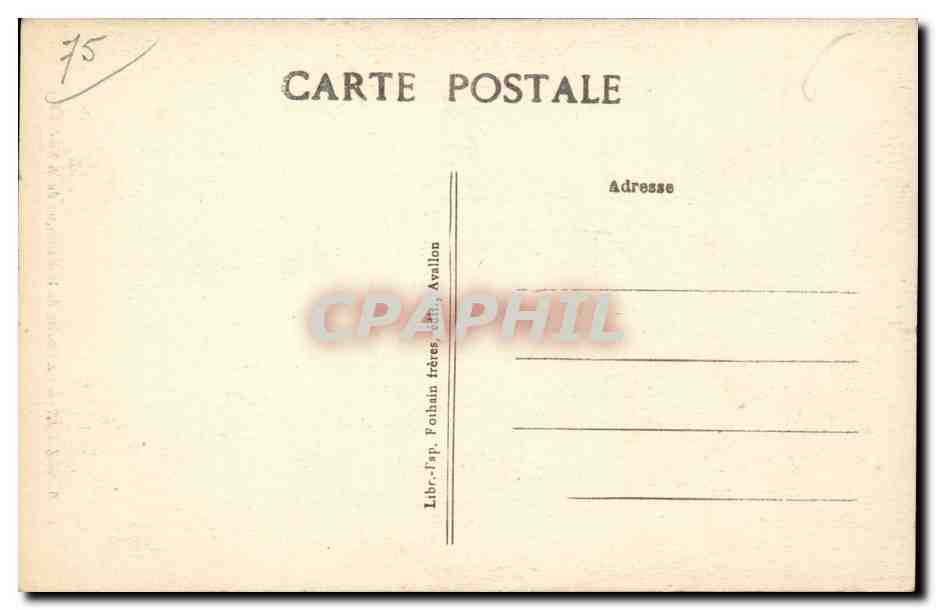 Paris CPA la chaire de la basilique de la madeleine — Rückseite