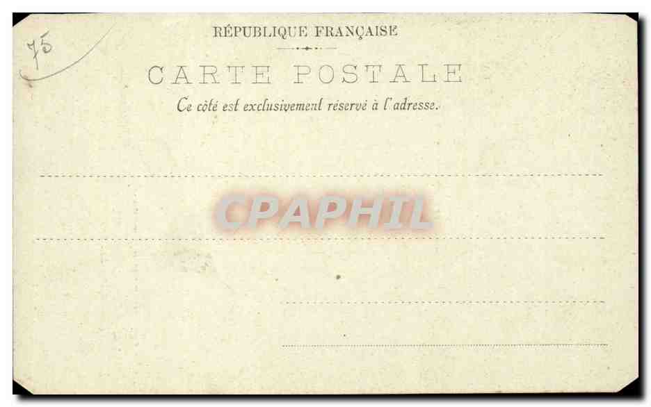 Paris CPA Les fresques du Pantheon Une procession sous Charles VII (Maillot) — Verso