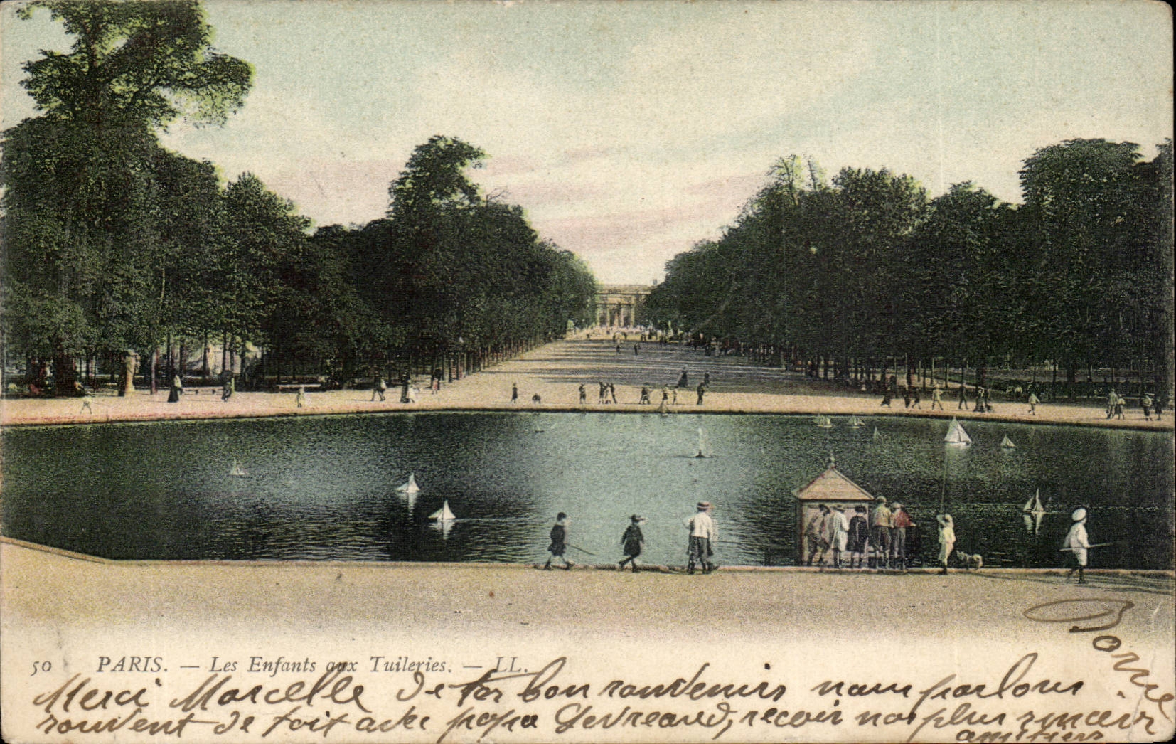 Paris CPA Les enfants aux Tuileries