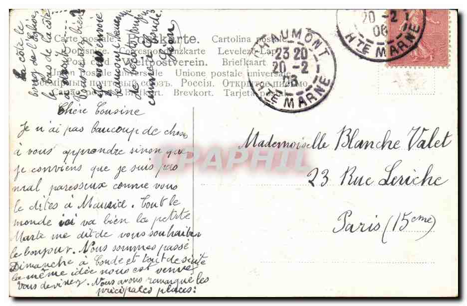 CPA Fantaisie Enfant — Rückseite