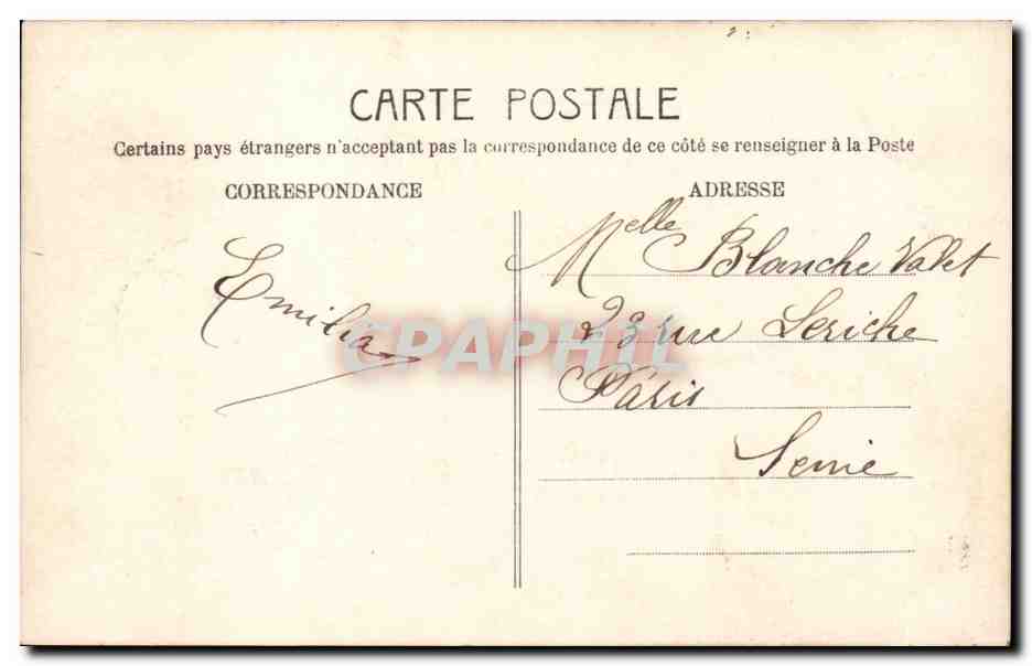 Femme avec bouquet — Joyeux Anniversaire 1906 — Comdia, n°8436 — Rückseite