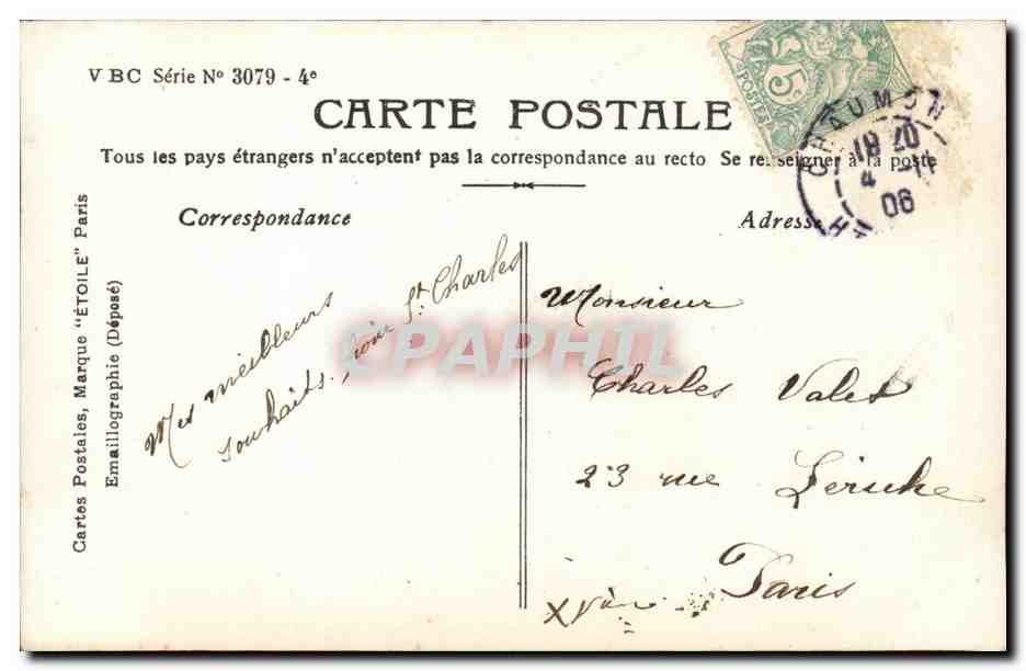 CPA Fantaisie Enfant Bonne fete — Rückseite
