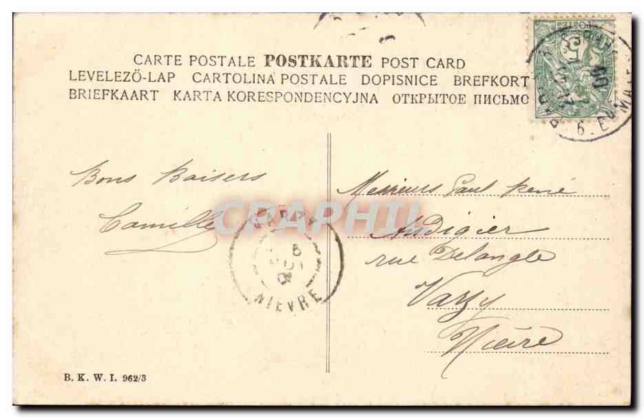 CPA Fantaisie Enfant et chiens (chien dog) — Rückseite