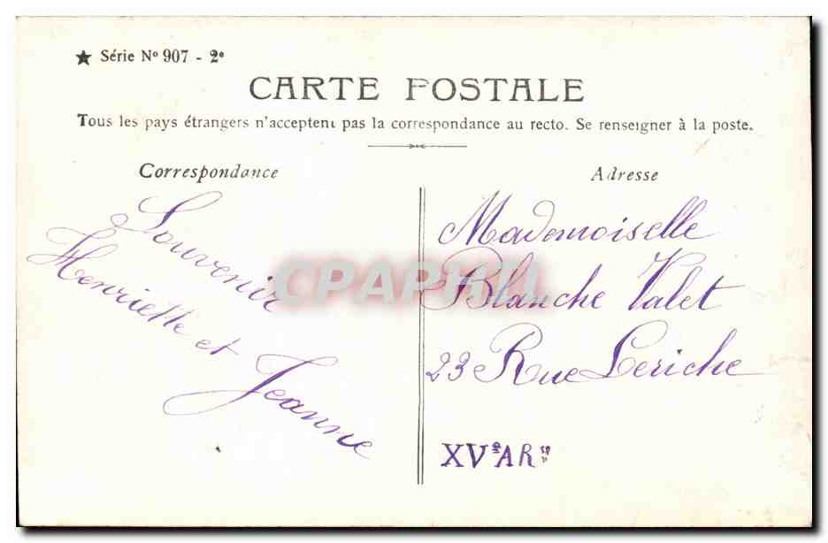 CPA Fantaisie Femme Heureux anniversaire — Verso