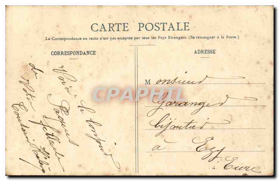 CPA Fantaisie Femme EAster Paques Oh le gros oeuf ! — Verso