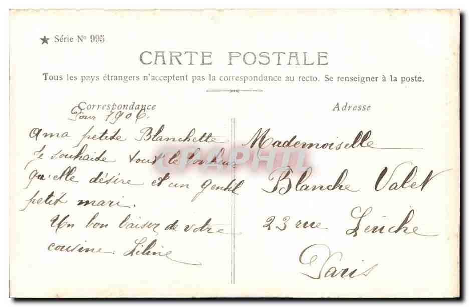 CPA Fantaisie Homme Souhaits de jour de l'an — Rückseite