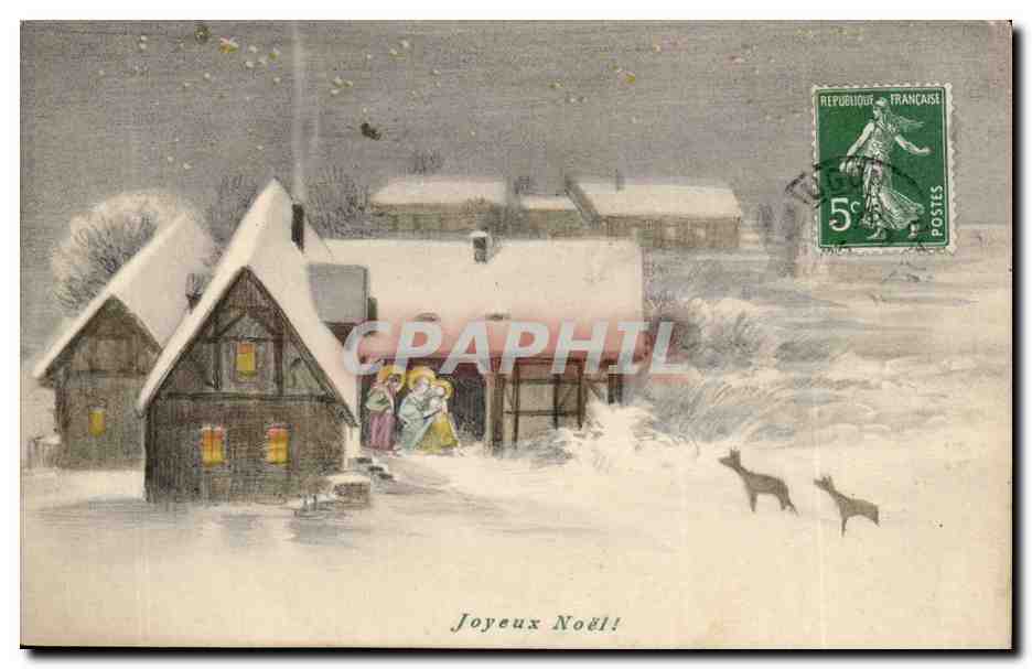 CPA Fantaisie Joyeux Noel
