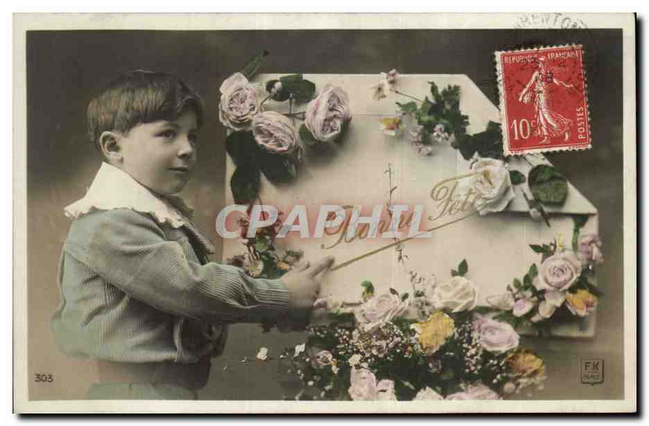 CPA Fantaisie Enfant Garcon Bonne fete