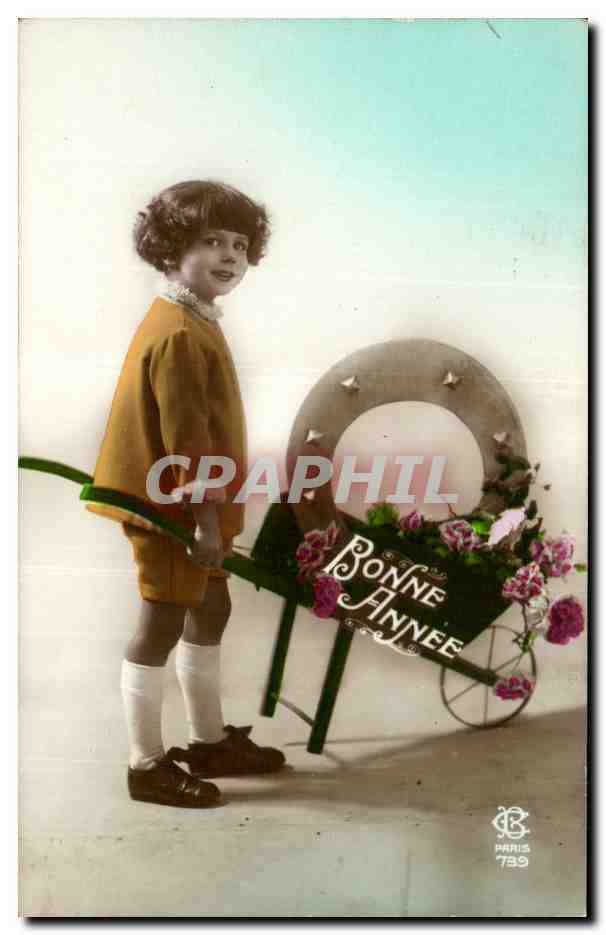 CPA Fantaisie Enfant Garcon Bonne annee