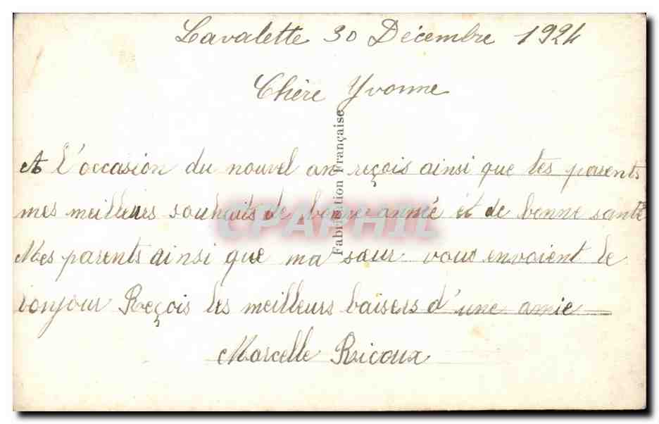 CPA Fantaisie Bonne annee — Verso
