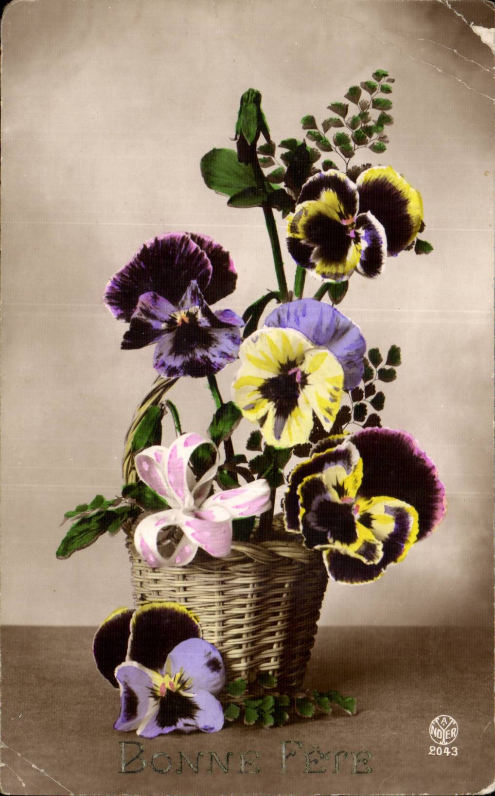CPA Fantaisie Bonne fete Fleurs