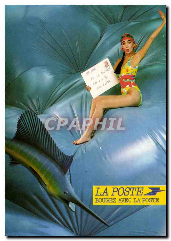 CPM La Poste En vacances faites suivre avec la poste bougez avec la poste 1986