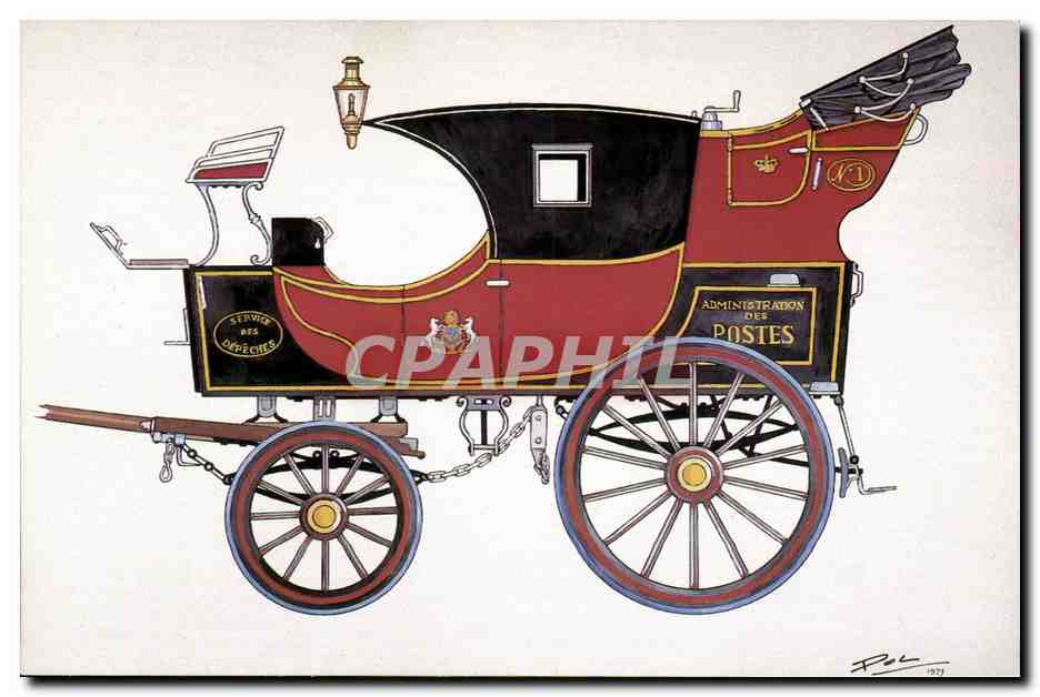 CPM Musee d'histoire des PTT d'Alsace Riquewihr Malle poste Briska