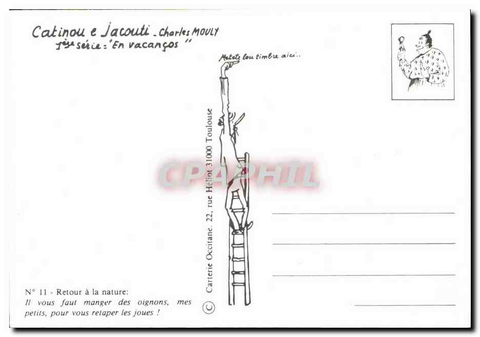 CPM Humour Dessin de Charles Mouly Retour a la nature — Rückseite