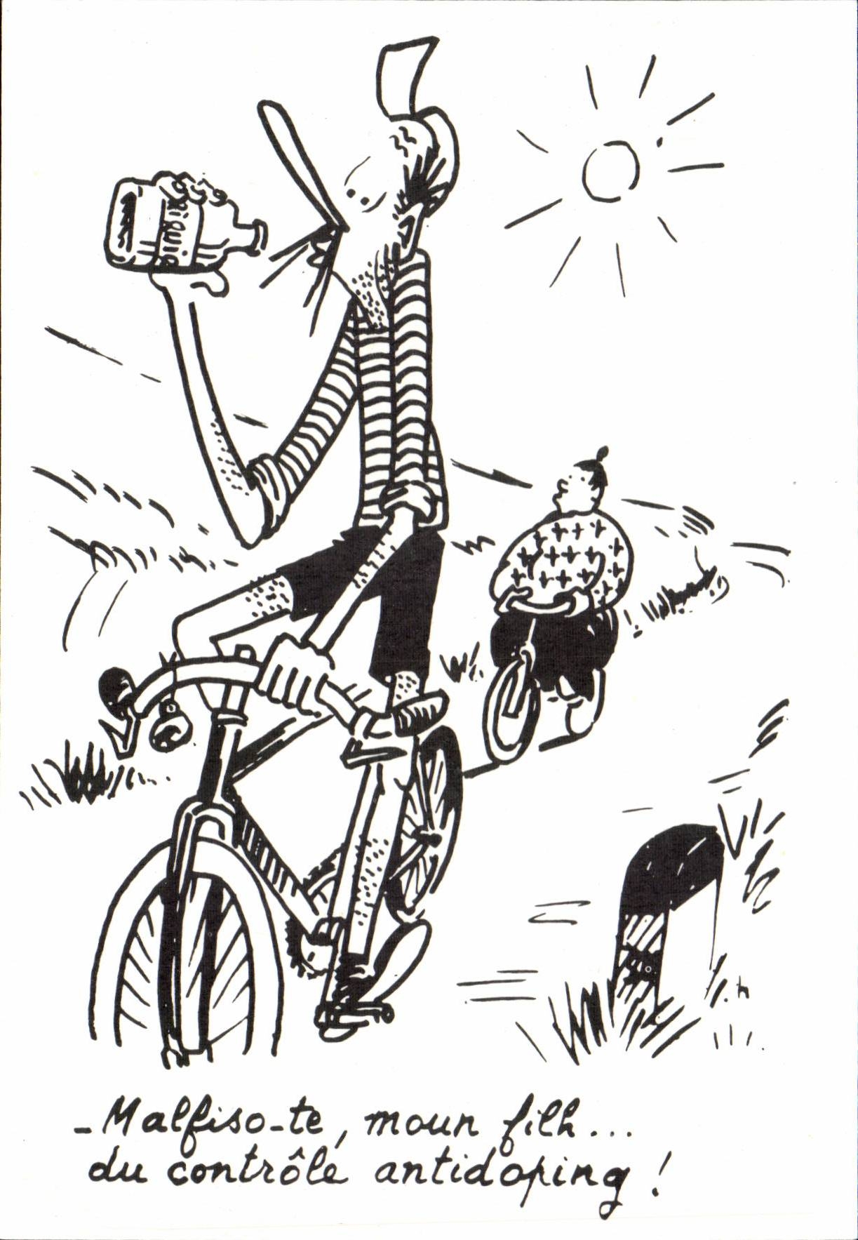 CPM Humour Dessin de Charles Mouly Cyclotourisme (velo)
