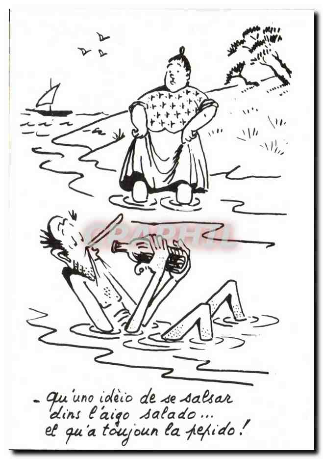 CPM Humour Dessin de Charles Mouly A la mer 