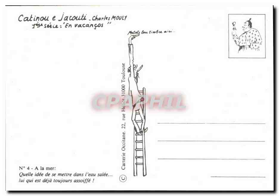 CPM Humour Dessin de Charles Mouly A la mer  — Rückseite
