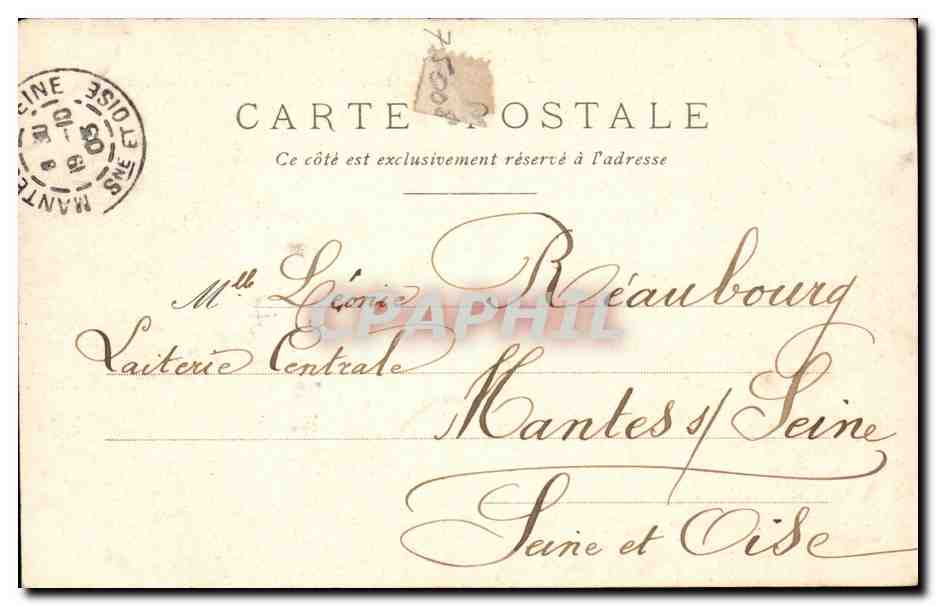 Paris CPA Rue Bayard Maison Francois 1er — Verso