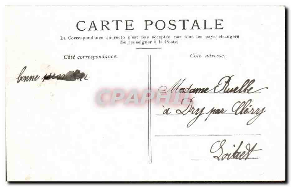 Paris CPA Le pont au change et la conciergerie — Verso