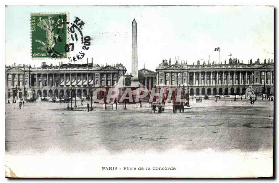 Paris CPA Place de la concorde