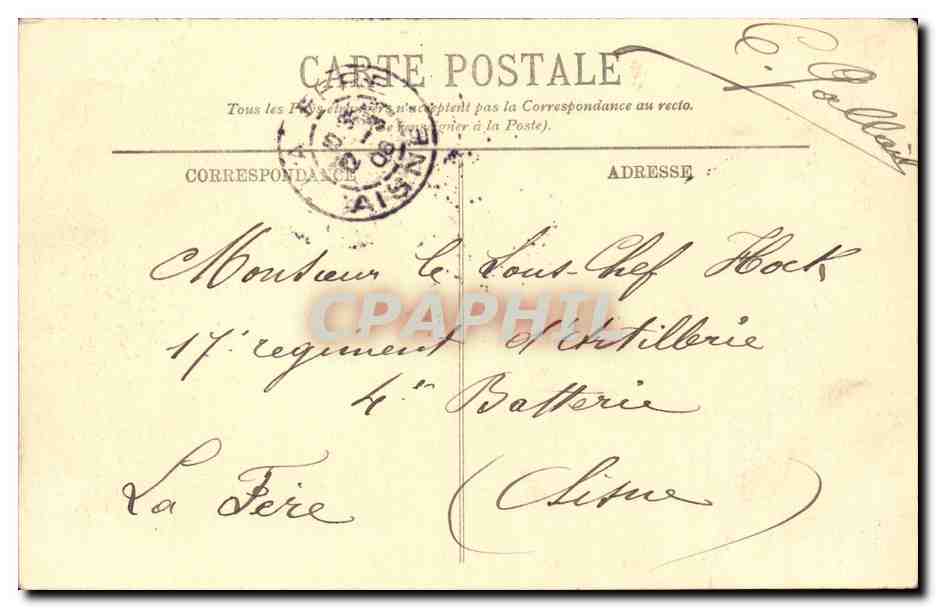 Paris CPA Hotel de ville  — Rückseite