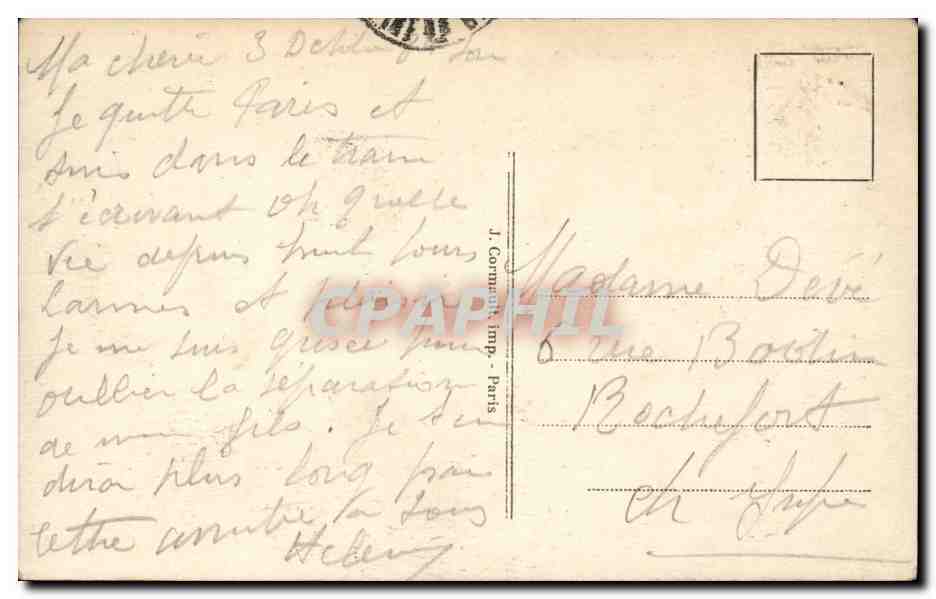Paris CPA Gare d'Orleans Orsay — Verso