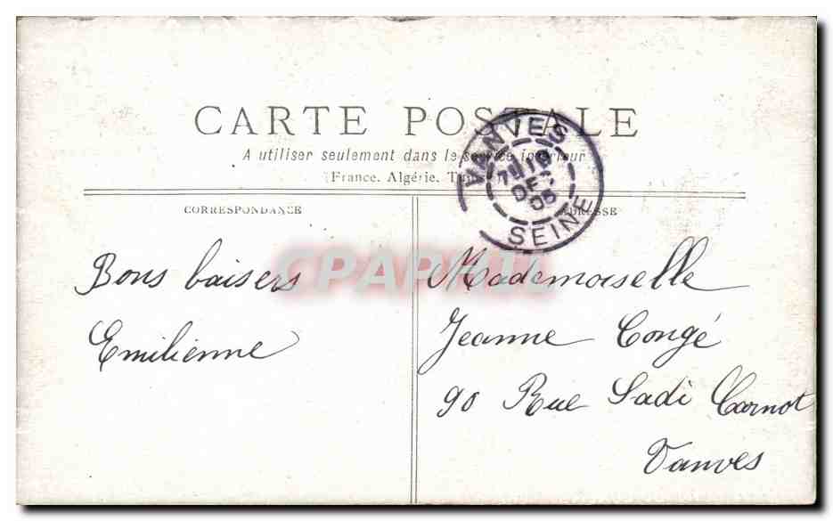 Paris CPA Un coin du Luxembourg — Rückseite