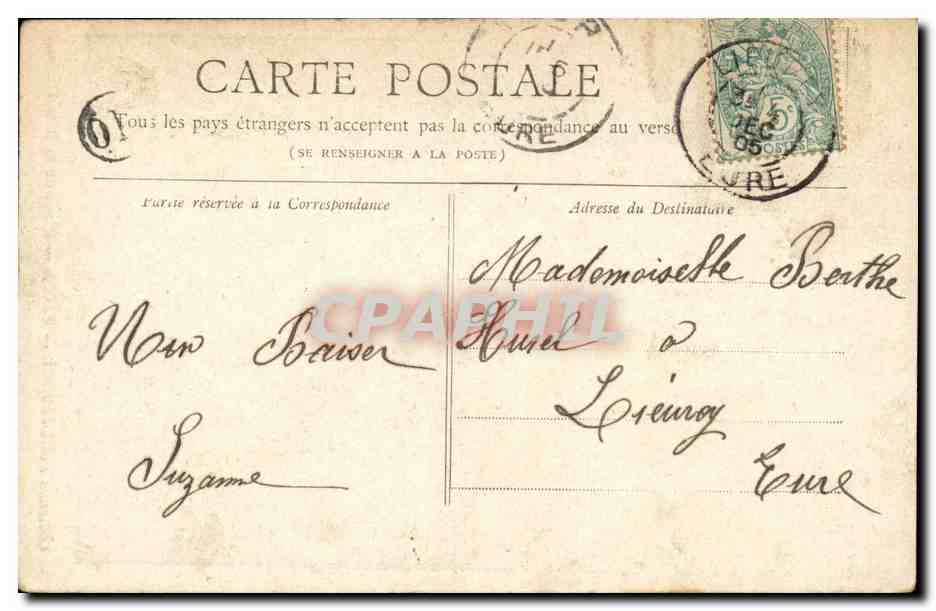 Paris CPA Place de la Republique — Rückseite