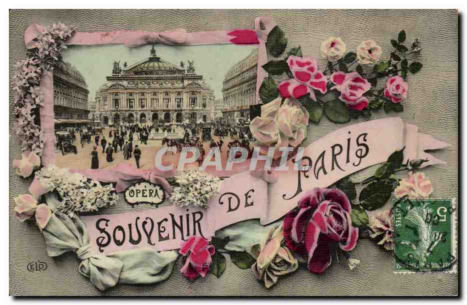 Paris CPA Souvenir de Paris (Opera)