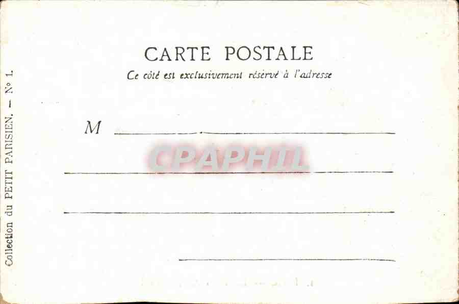 Paris CPA Le pont Alexandre III — Rückseite