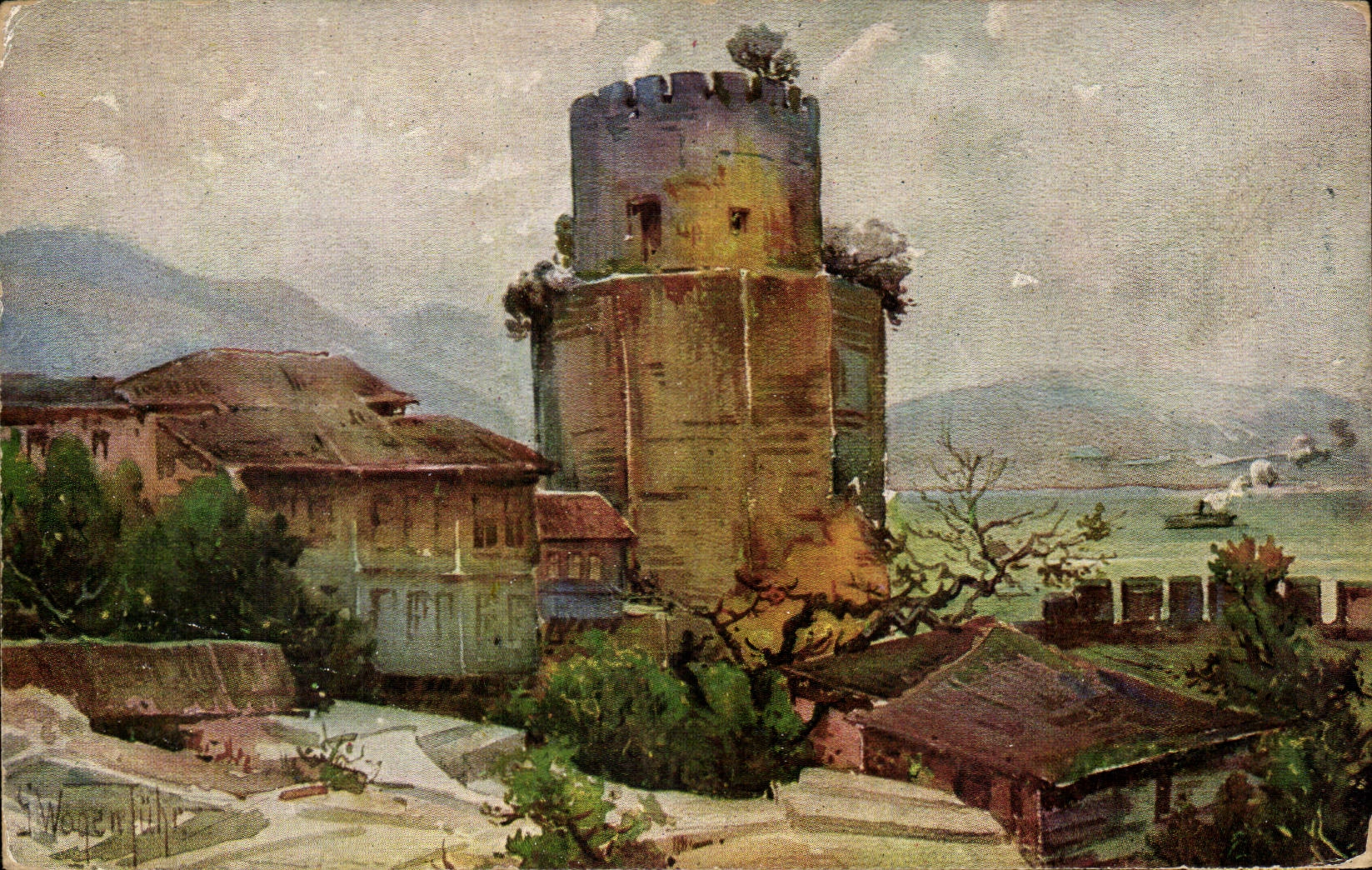CPA Fantaisie Village turque (Turquie Turkey)