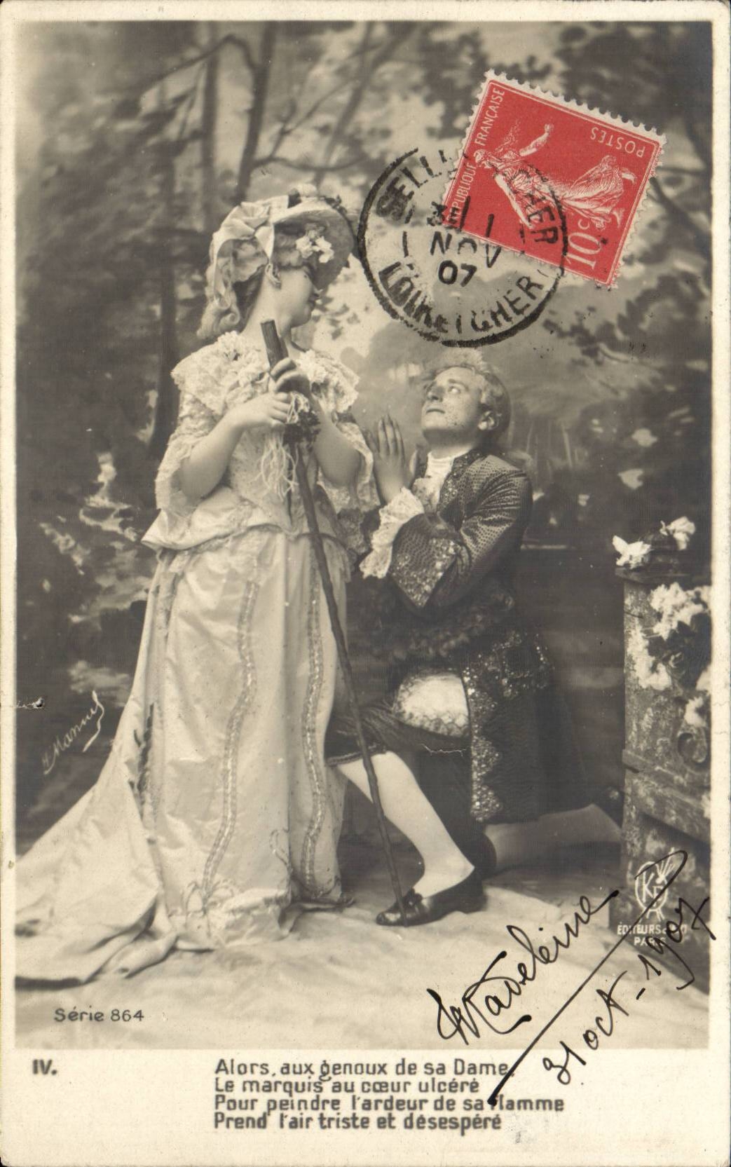 Scène de demande en mariage — Série 864 — Éditeur Mamy