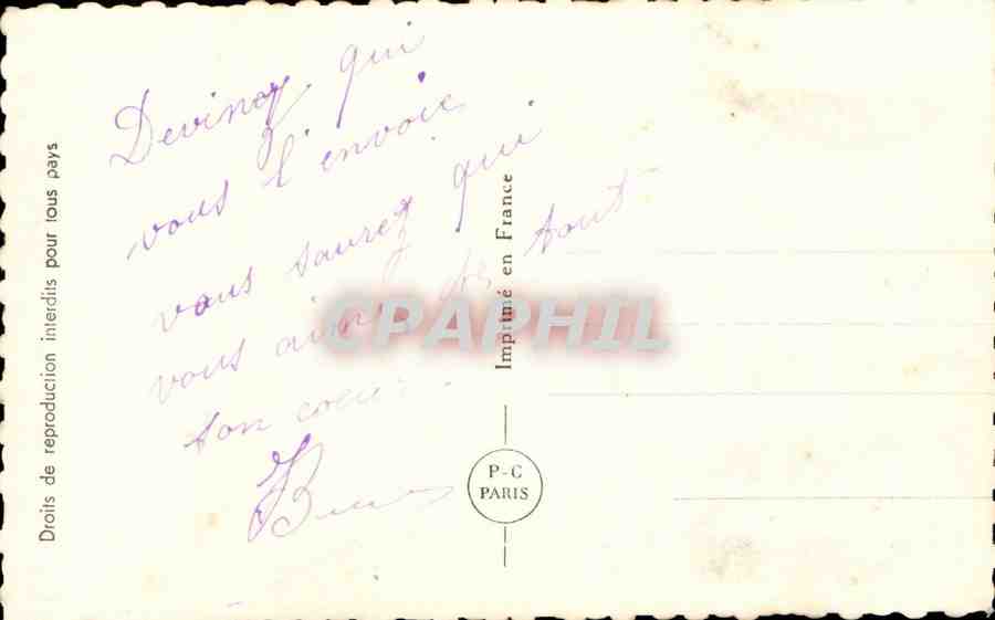 CPA Fantaisie Femme Ne refuse pas — Verso