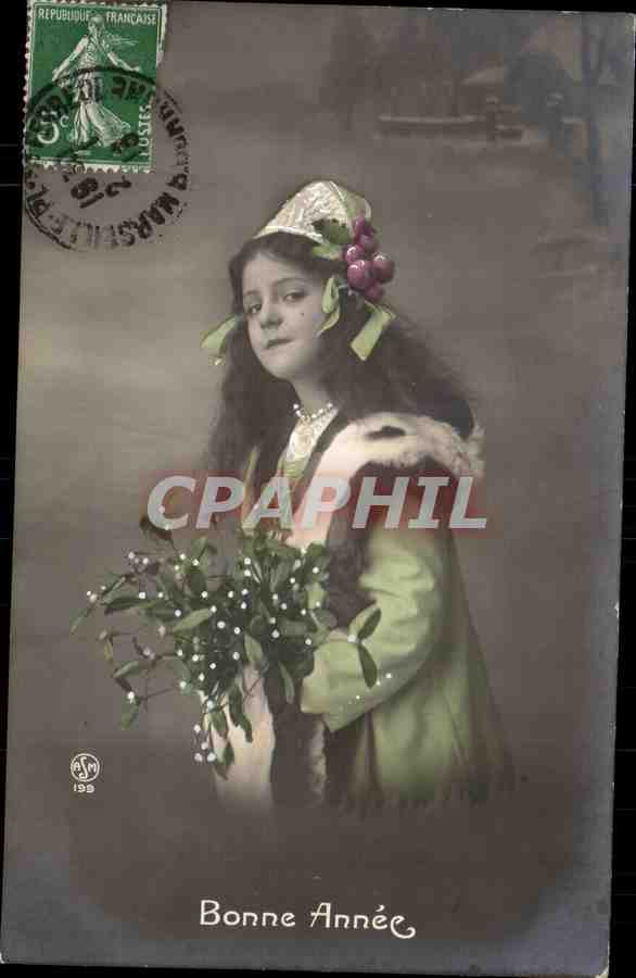 CPA Fantaisie Enfant Bonne annee