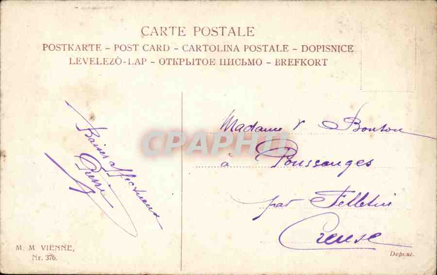 CPA Fantaisie Paysage sous la neige — Rückseite