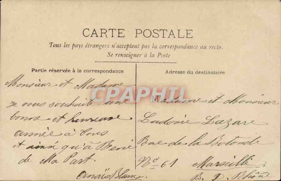 CPA Fantaisie Enfant Fille — Rückseite