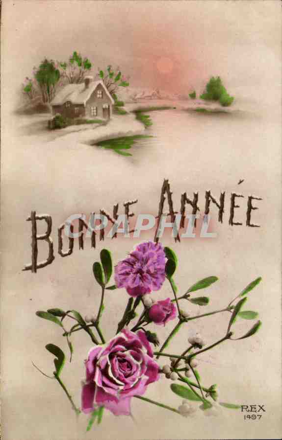 CPA Fantaisie Bonne annee