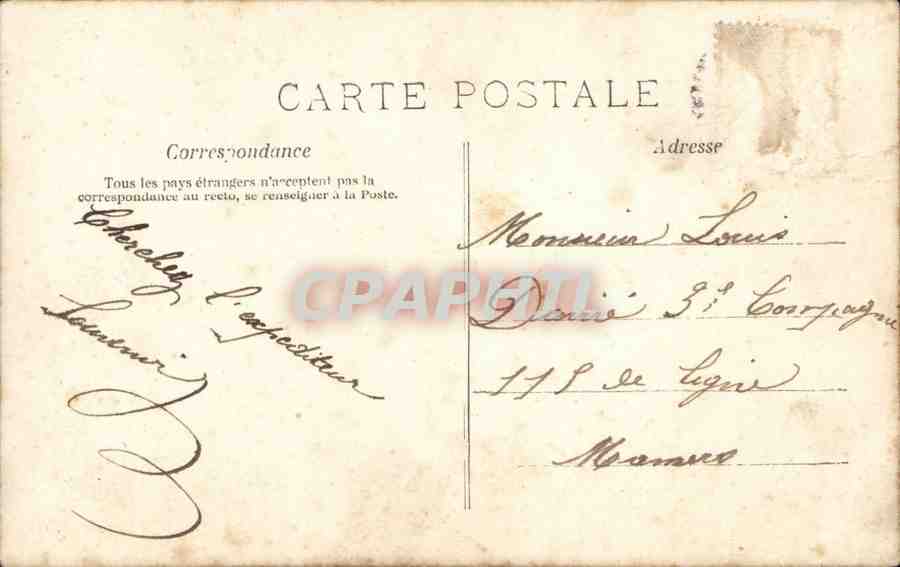 Mujer con flores — A.N. París, n° 145 — Reverso