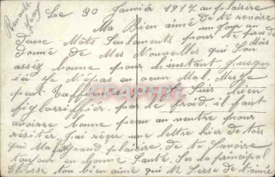 CPA Fantaisie Fleur — Verso