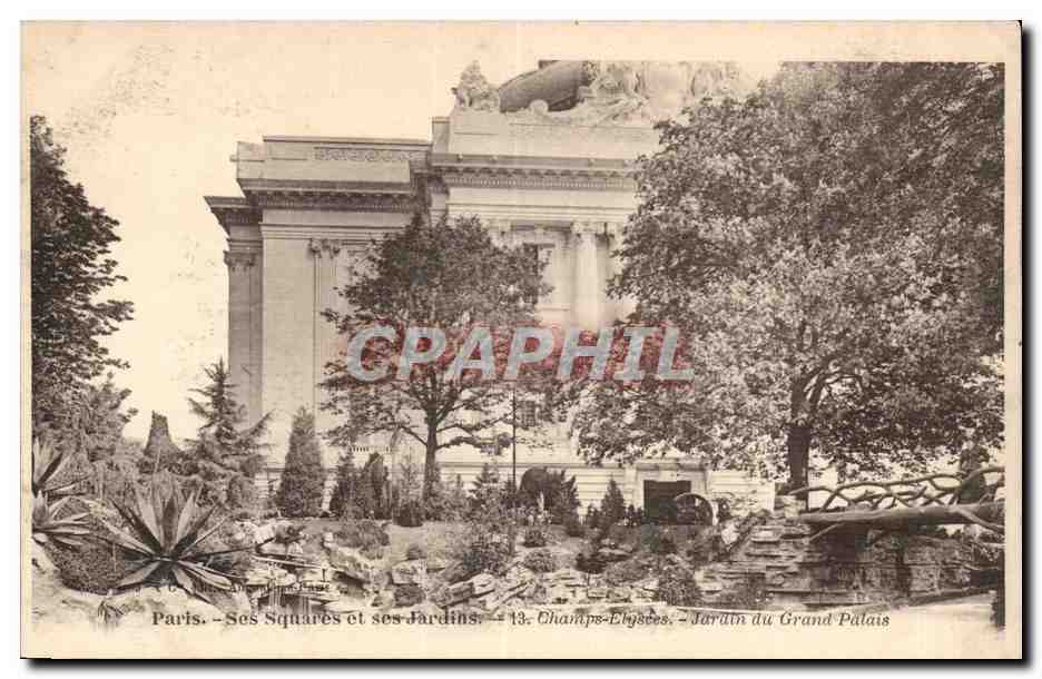 Paris CPA Ses squares et ses jardins Champs Elysees Jardin du grand palais