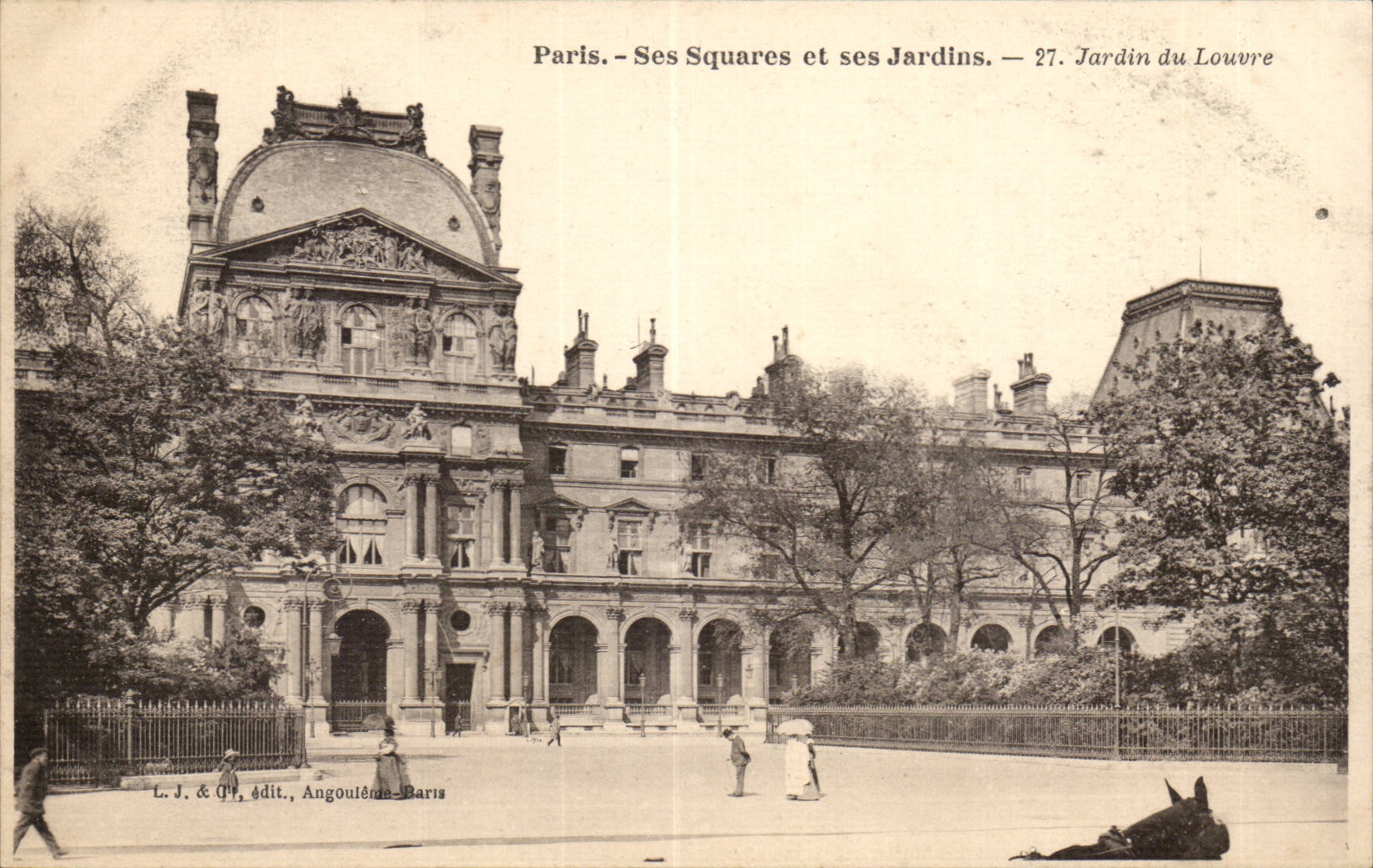 Paris CPA Ses squares et ses jardins Jardin du Louvre