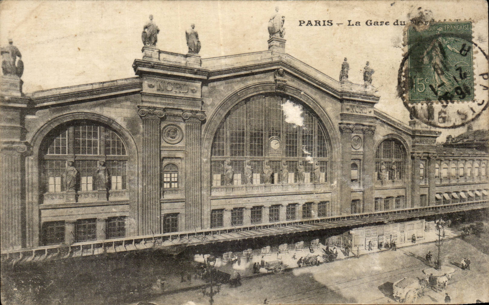 Paris CPA La gare du Nord