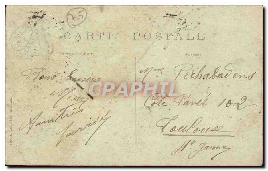 Paris CPA La gare du Nord — Rückseite