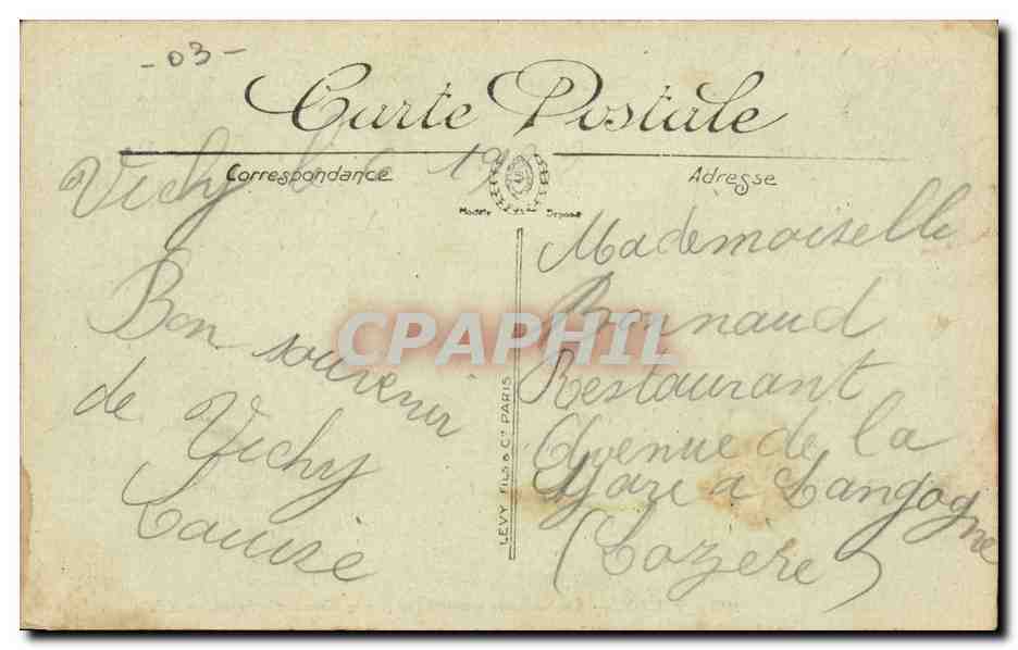 Vichy — Les Galeries couvertes et la rue Cunin-Gridaine — LL. n°193 — Rückseite