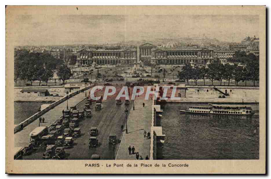 Paris CPA Le pont de la Place de la Concorde