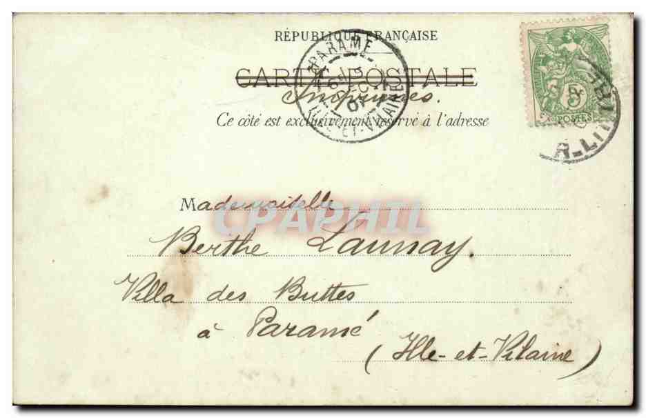 Paris CPA La rue Soufflot et le Pantheon — Rückseite