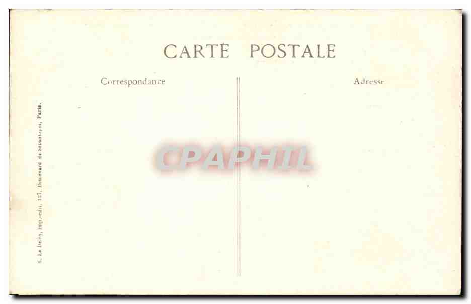 Paris CPA Boulevard St Denis et la porte Saint Martin  — Verso