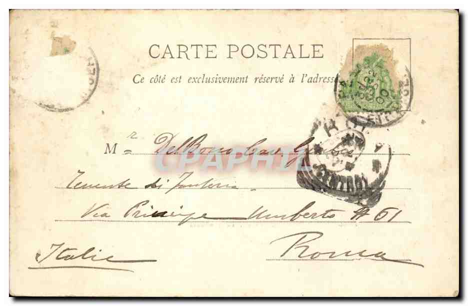 Paris CPA Le Carrousel Statue de Gambetta — Verso